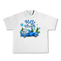 Lunar Rock hello winter with sniwman and  truck Urban Heavy Tee - AdoDesignShop