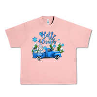 Salmon hello winter with sniwman and  truck Urban Heavy Tee - AdoDesignShop
