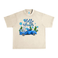 Sandshell hello winter with sniwman and  truck Urban Heavy Tee - AdoDesignShop