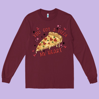 You Got A Pizza My Heart Long Sleeve Tee Designed By Maliassmallbusiness