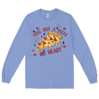 Colony Blue you got a pizza my heart Long Sleeve Tee - MaliasSmallBusiness
