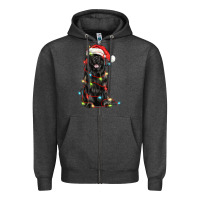 Charcoal Heather christmas newfoundland dog Zipper Hoodie - LillyAllenDesigns