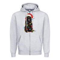 Heather Grey christmas newfoundland dog Zipper Hoodie - LillyAllenDesigns
