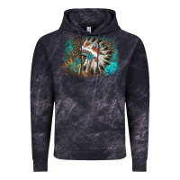 Cloud Black indian headress sunflower leopard Vintage Hoodie - AdoDesignShop