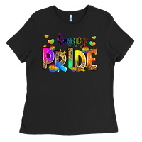 Black happy pride Ladies Tee - Zillion Design Studio