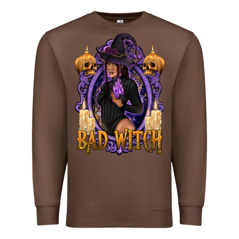 Bad Witch Black Woman Premium Sweatshirt by texasbilliewilder | Teevron