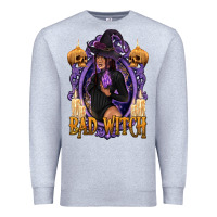 Heather Grey Bad Witch Black Woman Premium Sweatshirt - texasbilliewilder