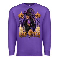 Purple Bad Witch Black Woman Premium Sweatshirt - texasbilliewilder