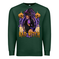 Sports Green Bad Witch Black Woman Premium Sweatshirt - texasbilliewilder