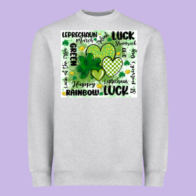 St Patricks Day Heavyweight Sweatshirt Designed By Maliassmallbusiness