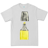 Dove Grey yellow highlighter pen fa element Premium Tee - FaDigitalArtStudio