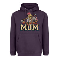 Plum Baseball Mom Heavyweight Hoodie - NancyCooperArtShop