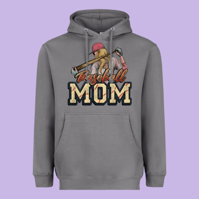 Baseball Mom Heavyweight Hoodie Designed By Nancycooperartshop