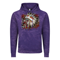 Cloud Purple İndian Headress Cowhide Vintage Hoodie - AdoDesignShop