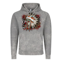 Cloud Rock İndian Headress Cowhide Vintage Hoodie - AdoDesignShop