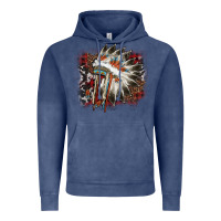 Vintage Denim İndian Headress Cowhide Vintage Hoodie - AdoDesignShop