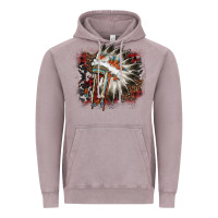 Vintage Zinc İndian Headress Cowhide Vintage Hoodie - AdoDesignShop