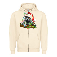 Sandshell christmas scottish fold cat Zipper Hoodie - LillyAllenDesigns