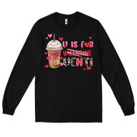Black v is for valentine venti coffee cup Long Sleeve Tee - MaliasSmallBusiness