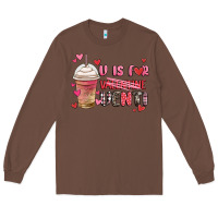 Chestnut v is for valentine venti coffee cup Long Sleeve Tee - MaliasSmallBusiness