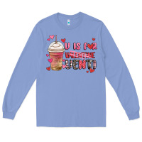 Colony Blue v is for valentine venti coffee cup Long Sleeve Tee - MaliasSmallBusiness