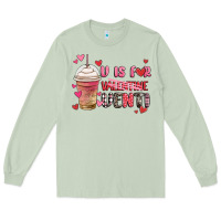 Matcha v is for valentine venti coffee cup Long Sleeve Tee - MaliasSmallBusiness