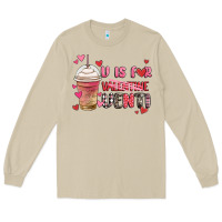 Mushroom v is for valentine venti coffee cup Long Sleeve Tee - MaliasSmallBusiness