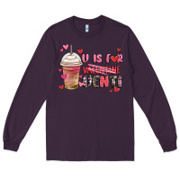 Plum v is for valentine venti coffee cup Long Sleeve Tee - MaliasSmallBusiness