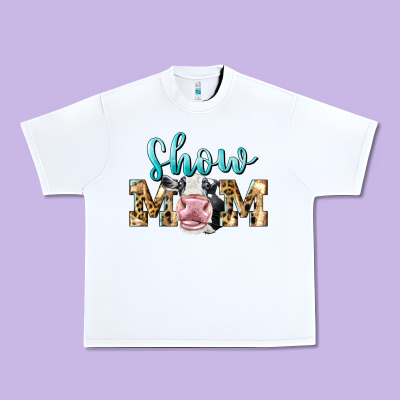 Western Show Mom Holstein Urban Heavy Tee Designed By Lillyallendesigns