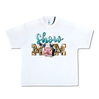 White Western Show Mom Holstein Urban Heavy Tee - LillyAllenDesigns