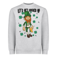 Heather Grey let's get lucked up Heavyweight Sweatshirt - MaliasSmallBusiness