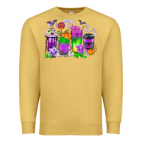 Antique Gold Halloween Coffee Cups Premium Sweatshirt - texasbilliewilder
