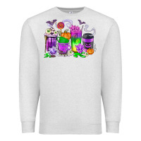 Oatmeal Heather Halloween Coffee Cups Premium Sweatshirt - texasbilliewilder