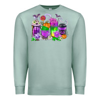 Seafoam Halloween Coffee Cups Premium Sweatshirt - texasbilliewilder