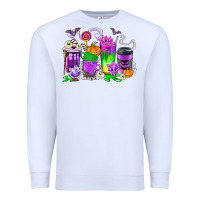 White Halloween Coffee Cups Premium Sweatshirt - texasbilliewilder