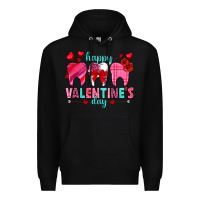 Black Happy Valentine's Day with teeth Valentine's Day Premium Hoodie - HowdyJamesFarm