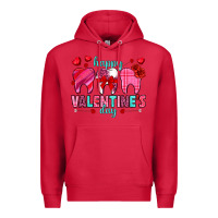 Cardinal Happy Valentine's Day with teeth Valentine's Day Premium Hoodie - HowdyJamesFarm