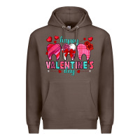 Coffee Happy Valentine's Day with teeth Valentine's Day Premium Hoodie - HowdyJamesFarm