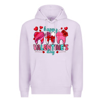 Lilac Happy Valentine's Day with teeth Valentine's Day Premium Hoodie - HowdyJamesFarm