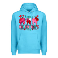 Ocean Blue Happy Valentine's Day with teeth Valentine's Day Premium Hoodie - HowdyJamesFarm