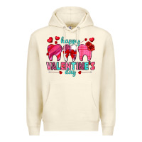 Sandshell Happy Valentine's Day with teeth Valentine's Day Premium Hoodie - HowdyJamesFarm