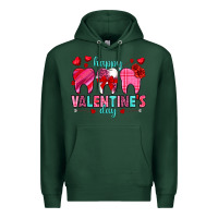 Sports Green Happy Valentine's Day with teeth Valentine's Day Premium Hoodie - HowdyJamesFarm
