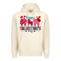 Tofu Happy Valentine's Day with teeth Valentine's Day Premium Hoodie - HowdyJamesFarm