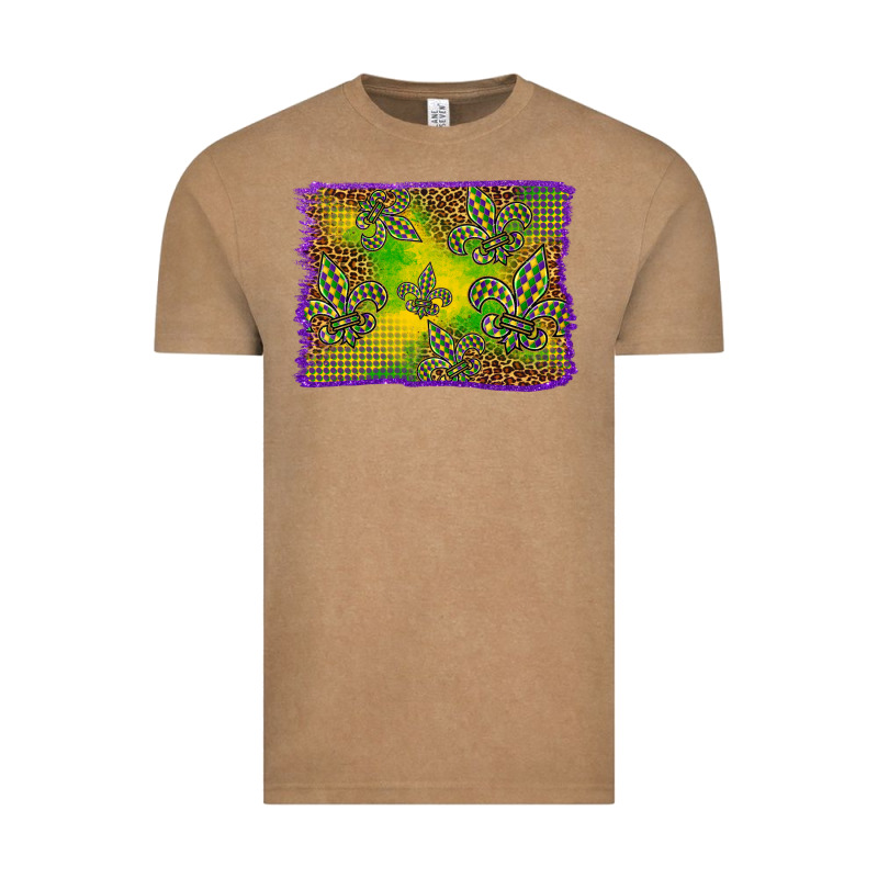 Mardi Gras Background Vintage Tee by BarkalooDesign | Teevron