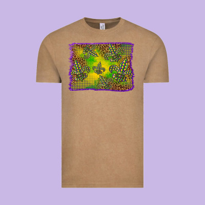 Mardi Gras Background Vintage Tee Designed By Barkaloodesign