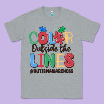 Color Outside The Lines Autism Awareness Classic Tee Designed By Maliassmallbusiness