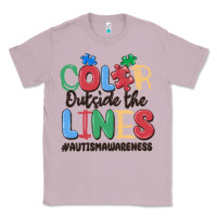 Lilac color outside the lines autism awareness Classic Tee - MaliasSmallBusiness