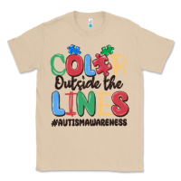 Mushroom color outside the lines autism awareness Classic Tee - MaliasSmallBusiness