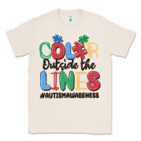 Natural color outside the lines autism awareness Classic Tee - MaliasSmallBusiness