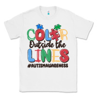 White color outside the lines autism awareness Classic Tee - MaliasSmallBusiness